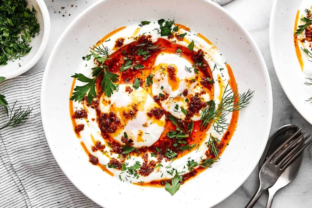 Easy Turkish Eggs (Çılbır) | Downshiftology
