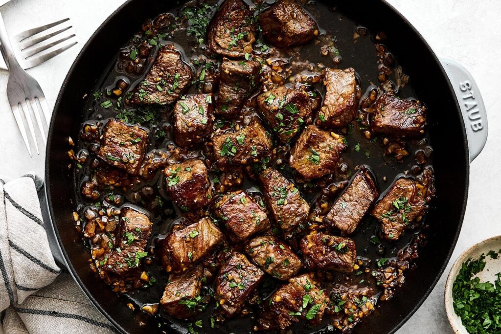 Garlic Butter Steak Bites - Downshiftology