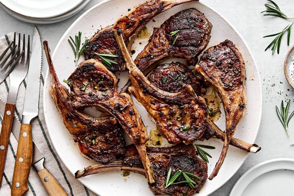 Garlic Rosemary Grilled Lamb Chops