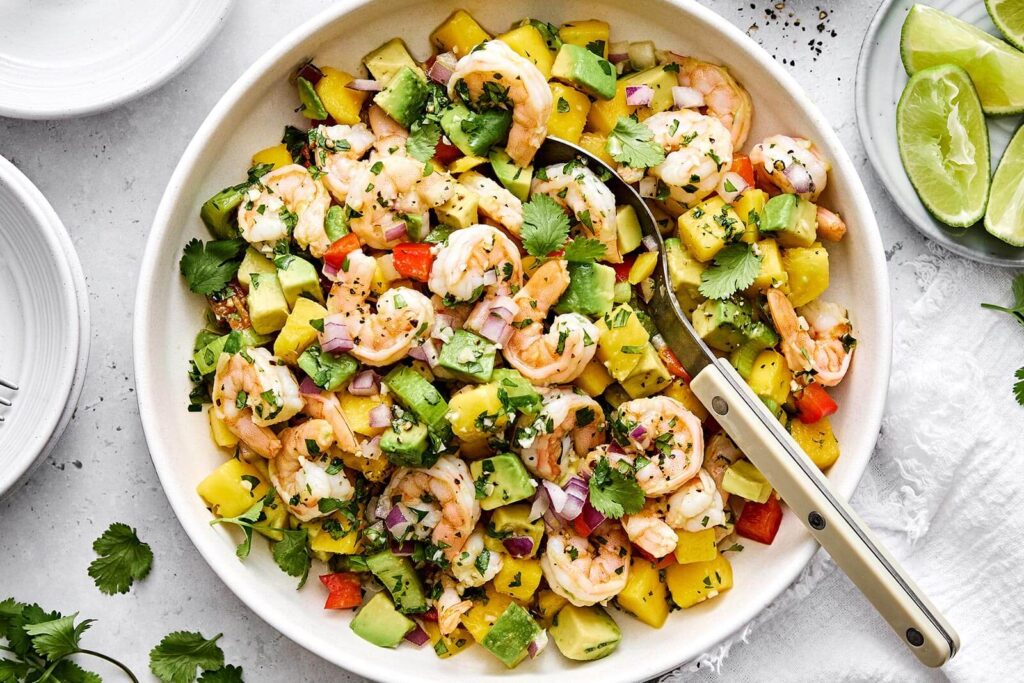 Mango Avocado Shrimp Salad | Downshiftology