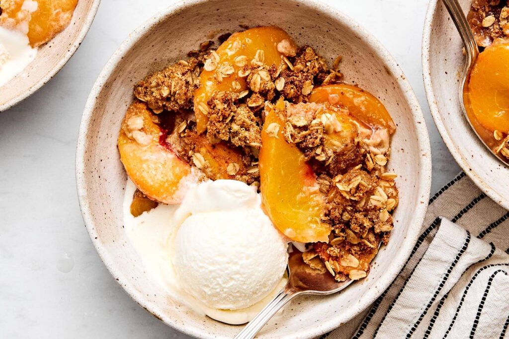 Peach Crisp - Downshiftology