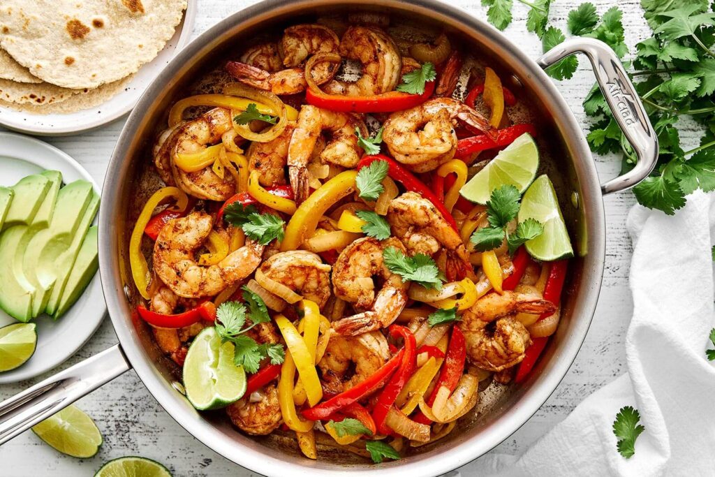 Shrimp Fajitas (25 Minute Meal!)