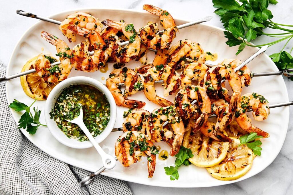 Garlic Grilled Shrimp - Downshiftology