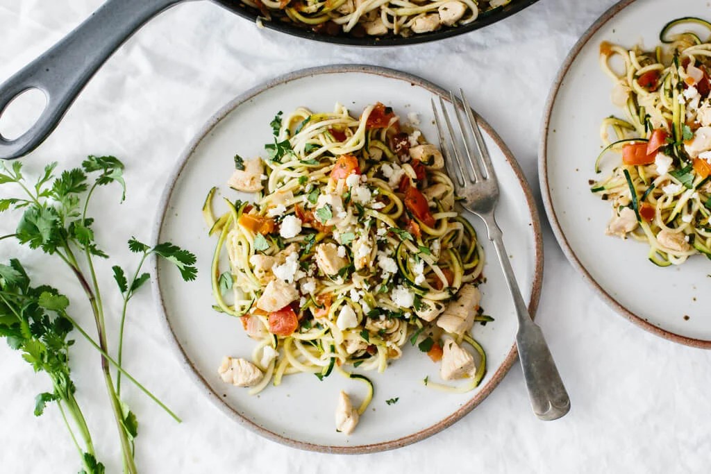 Mexican Chicken Zucchini Noodles - Downshiftology