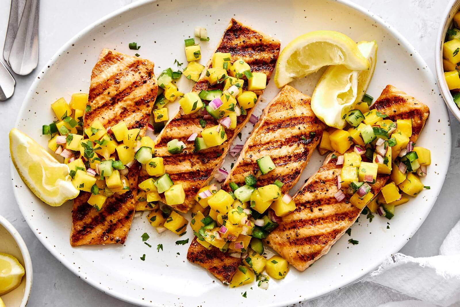 Easy Grilled Salmon with Mango Salsa